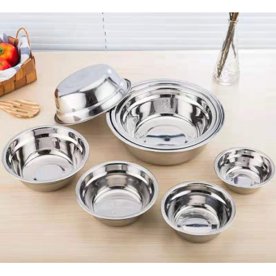 manufacturer bulk metal stainless steel salad vegetable fruit cake mixing soup serving bowl set