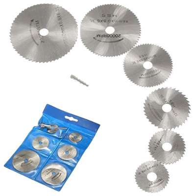 6Pcs Mini HSS Circular Saw Blade Rotary Tool For Dremel Metal Cutter Power Tool Set Wood Cutting