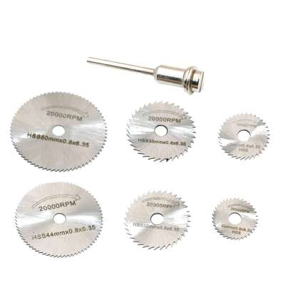 6Pcs Mini HSS Circular Saw Blade Rotary Tool For Dremel Metal Cutter Power Tool Set Wood Cutting