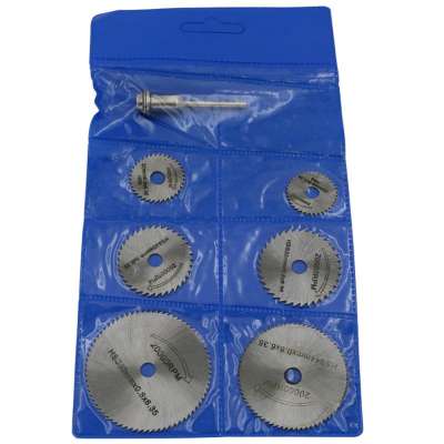 Factory 6pcs in 1 6MM Rod Portable Rotary Tool Circular Discs Mandrel Cutting Circular Saw Blade For Dremel Cutoff